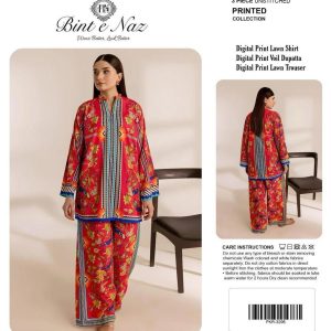 Scarlet Vivid – Luxury Digital Printed 3-Piece Lawn