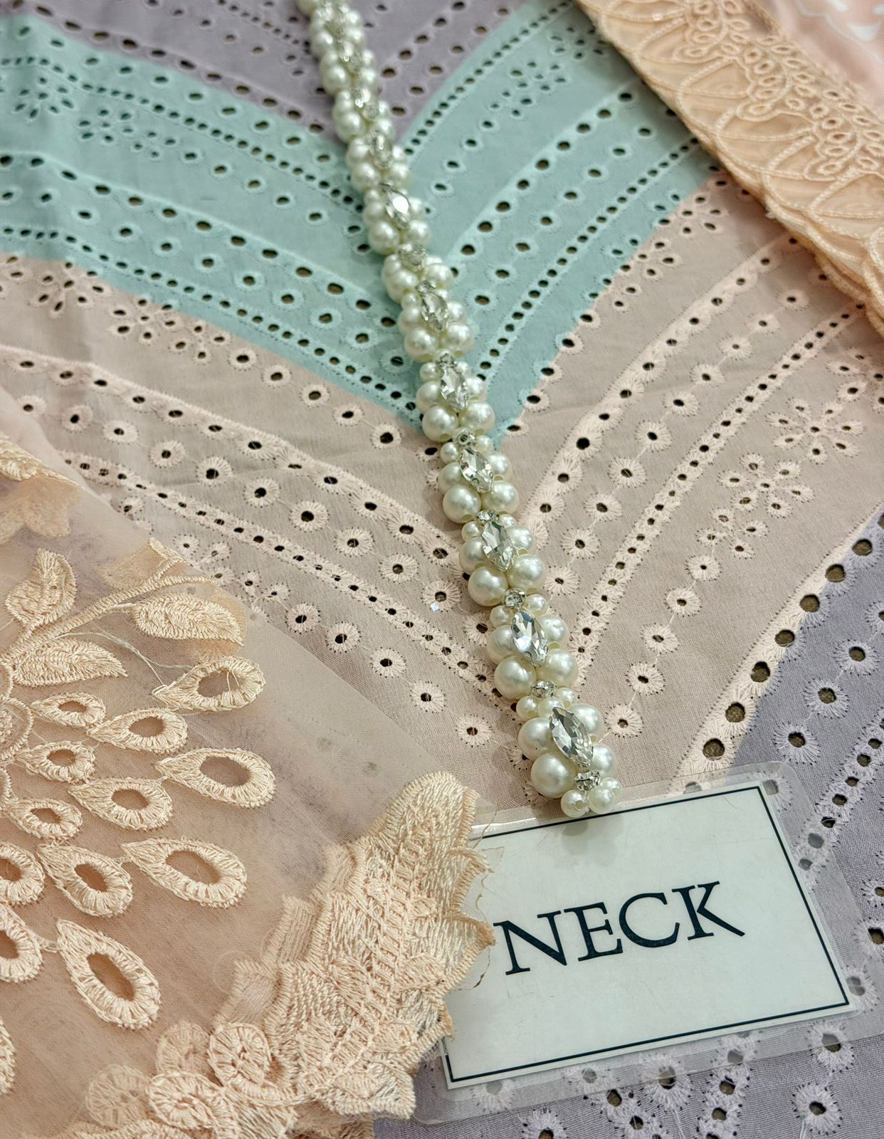 Pastel Chevron Chikankari Lawn Suit - Image 9