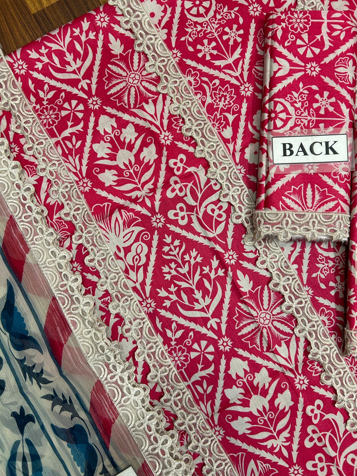 Classic Red & White Printed Lawn Suit - Image 10